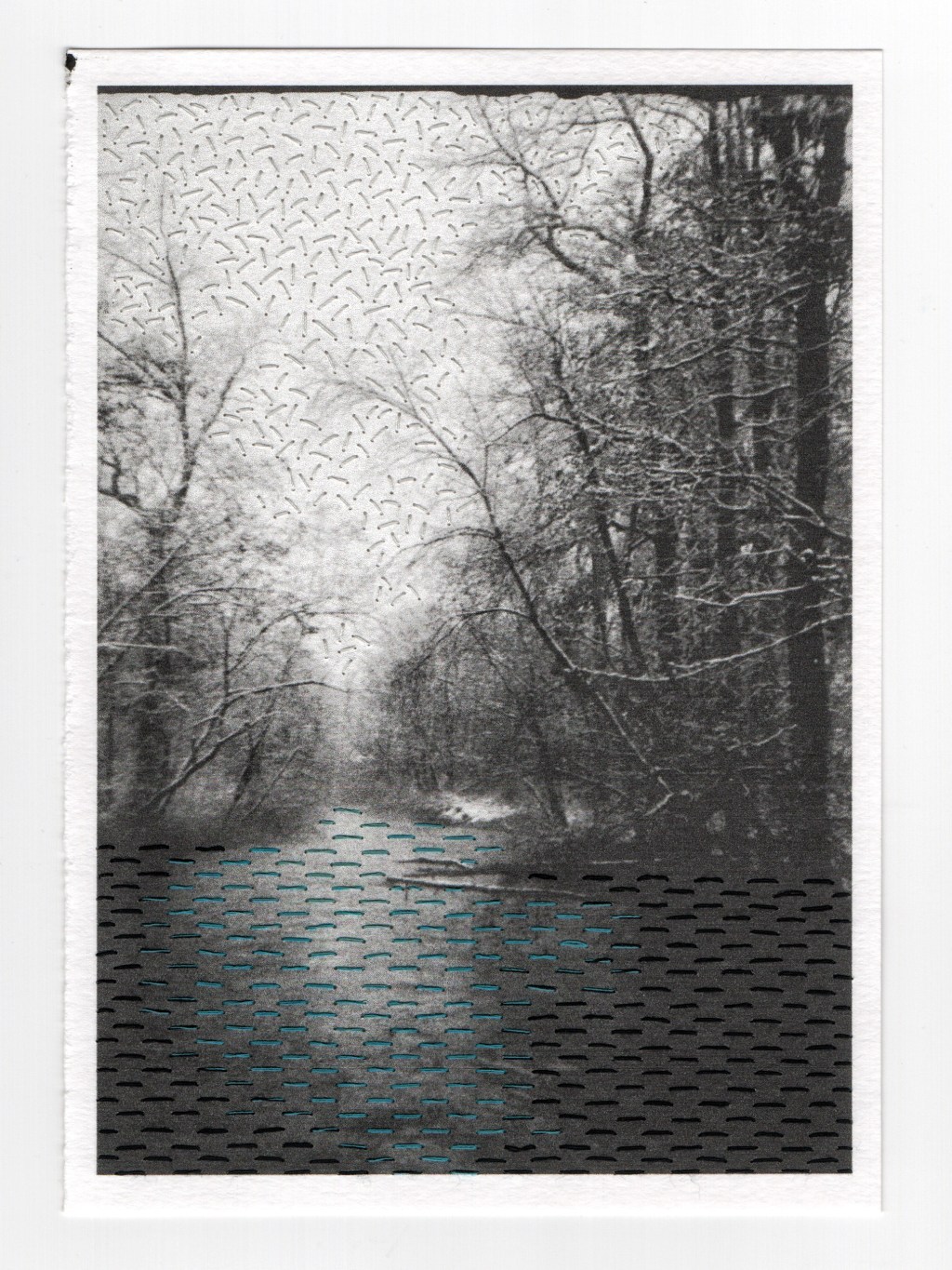 patterns in stillness 3 | embroidery on&nbsp;photograph